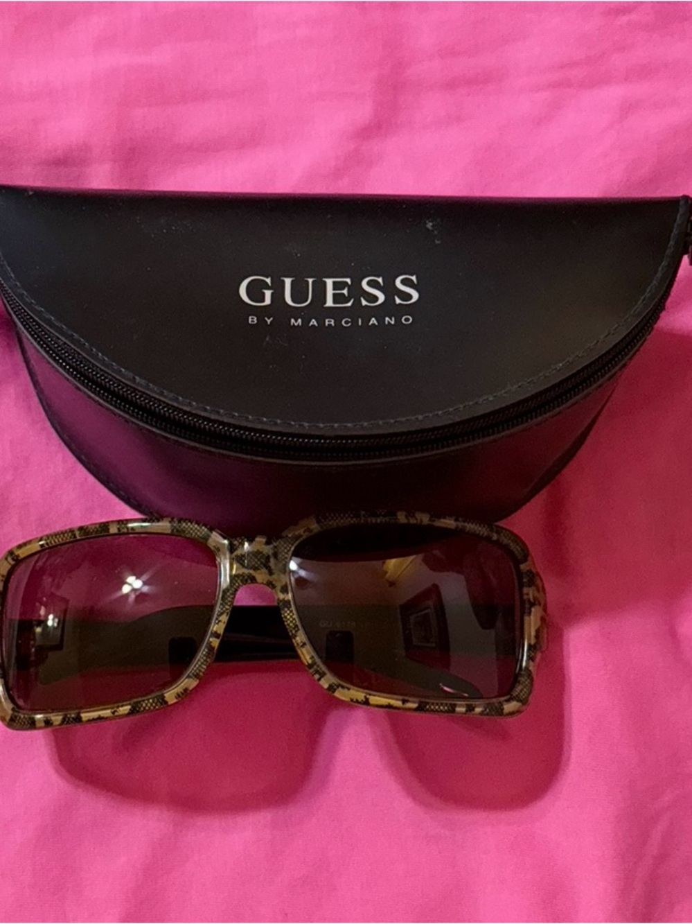 GUESS by Marciano Tortoiseshell Frame Sunglasses with Brown Lenses